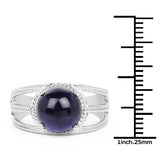 3.65 Carat Genuine Iolite .925 Sterling Silver Ring