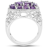 2.64 Carat Genuine Amethyst .925 Sterling Silver Ring