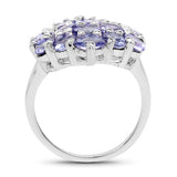 5.28 Carat Genuine Tanzanite .925 Sterling Silver Ring