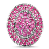 3.11 Carat Genuine Ruby .925 Sterling Silver Ring