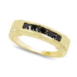 0.50 Carat Genuine Black Diamond .925 Sterling Silver Ring