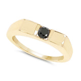 0.25 Carat Genuine Black Diamond .925 Sterling Silver Ring