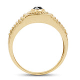 0.20 Carat Genuine Black Diamond .925 Sterling Silver Ring