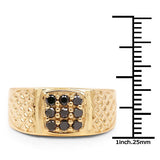 0.40 Carat Genuine Black Diamond .925 Sterling Silver Ring