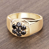0.91 Carat Genuine Black Diamond .925 Sterling Silver Ring