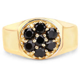 0.91 Carat Genuine Black Diamond .925 Sterling Silver Ring