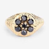 0.91 Carat Genuine Black Diamond .925 Sterling Silver Ring