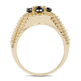0.91 Carat Genuine Black Diamond .925 Sterling Silver Ring