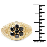 0.91 Carat Genuine Black Diamond .925 Sterling Silver Ring