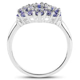 2.31 Carat Genuine Tanzanite .925 Sterling Silver Ring