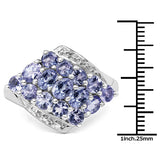 1.85 Carat Genuine Tanzanite .925 Sterling Silver Ring