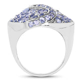 3.65 Carat Genuine Tanzanite .925 Sterling Silver Ring
