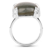 16.95 Carat Genuine Labradorite .925 Sterling Silver Ring