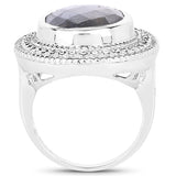 7.00 Carat Genuine Labradorite .925 Sterling Silver Ring