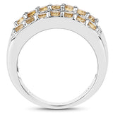 3.08 Carat Genuine Citrine .925 Sterling Silver Ring
