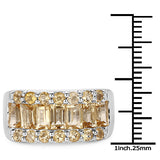 3.08 Carat Genuine Citrine .925 Sterling Silver Ring