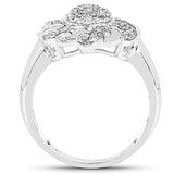 14K Yellow Gold Plated 0.28 Carat Genuine White Diamond .925 Sterling Silver Ring