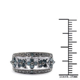 0.62 Carat Genuine Blue Diamond .925 Sterling Silver Ring