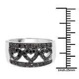 0.32 Carat Genuine Black Diamond .925 Sterling Silver Ring