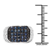 1.13 Carat Genuine Blue Sapphire .925 Sterling Silver Ring