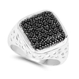0.54 Carat Genuine Black Diamond .925 Sterling Silver Ring