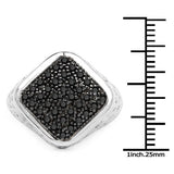 0.54 Carat Genuine Black Diamond .925 Sterling Silver Ring