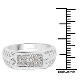 0.27 Carat Genuine White Diamond .925 Sterling Silver Ring