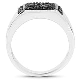 0.35 Carat Genuine Black Diamond .925 Sterling Silver Ring
