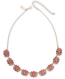 Inc Rose Gold-Tone Multi-Stone Cluster Statement Necklace
