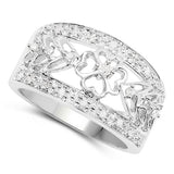 0.31 Carat Genuine White Diamond .925 Sterling Silver Ring
