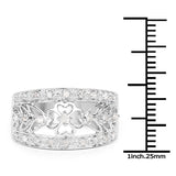 0.31 Carat Genuine White Diamond .925 Sterling Silver Ring
