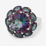 11.45 Carat Genuine Rainbow Quartz .925 Sterling Silver Ring