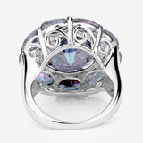11.45 Carat Genuine Rainbow Quartz .925 Sterling Silver Ring