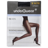 Underwear 15 Denier Sheer Shiny Black Tights 36-38
