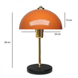 Homing Swiss Orange Gold Table Lamp, Metal & MDF, E27 Socket, Energy-Efficient LED Lighting