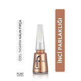 Flormar Pearly Nail Polish PL387 Vintage Gold - Long-Lasting Nail Polish with Pearl Effect