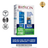Bioxcin Biotin Supplement and Shampoo Set for Hair Loss Treatment and Hair Health Support