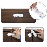 Miny Baby Cabinet Safety Lock - Child Safe Cabinet Locks with 3M Adhesive Tape, 2 Pack