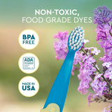 RADIUS Totz Plus Brush Kids Toothbrush Silky Soft BPA Free ADA Accepted Designed for Delicate Teeth & Gums for Children 3 Years & Up - Bluewhite/GreenYellow/Blueblue - Pack of 3