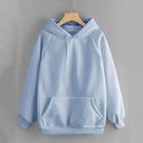 Raglan Sleeve Kangaroo Pocket Hoodie