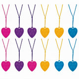 Rainbow Heart Pop Fidget Necklace – Silicone Pendant | Multicolor | Sold Individually