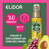 Elidor Avocado & Grape Seed Oil Hair Serum: Shine & Strength - Paraben Free, Lightweight Natural Hair Oil