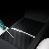 Real Carbon Panel Console Wrap for  Tesla Model 3 Highland & Model Y Juniper