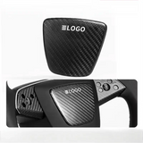 Real Dry Carbon Fiber Airbag Trim Cover for Model Y Juniper & Model 3 Highland