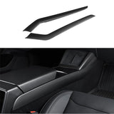 Real Dry Carbon Fiber Center Console Side Panel Overlays for Model 3 Highland / Model Y Juniper(2 Pieces)