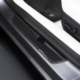 Real Dry Carbon Fiber Door Sill Strip Cover for Model 3 / Y