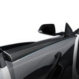 Real Dry Carbon Fiber Upper Door Trim Panel Overlay for Model 3 Highland / Model Y Juniper