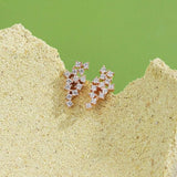 Real Mesh 925 Sterling Silver Stud Earrings