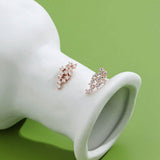 Real Mesh 925 Sterling Silver Stud Earrings