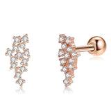 Real Mesh 925 Sterling Silver Stud Earrings